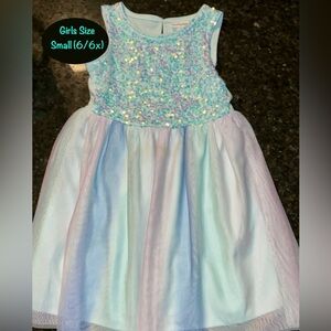 Cat & Jack Sparkling Sequin Dress - pastels Blue and Purple